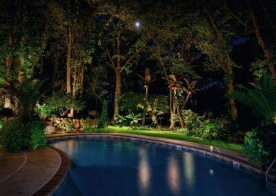 Pool Lighting at Night