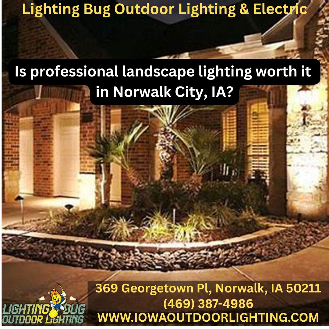 Is professional landscape lighting worth it in Norwalk City, IA?