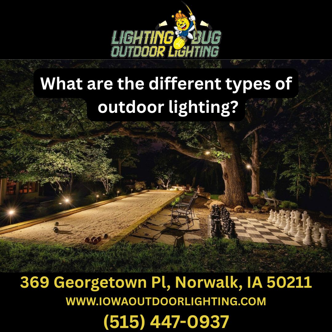 What are the different types of outdoor lighting?